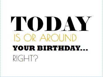 Around Your Birthday